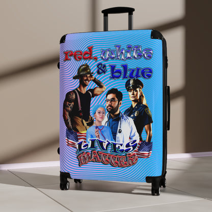 rw&b lives matter - Suitcase (light blue-purple wave)
