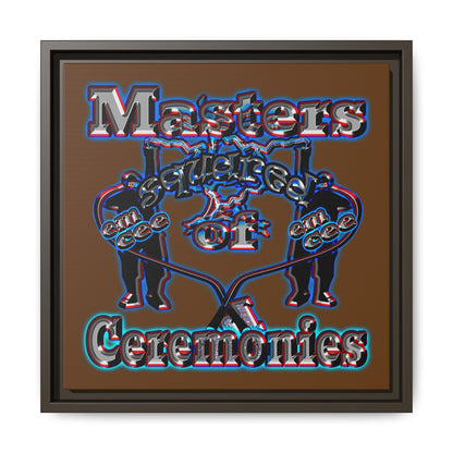 em cee squared - framed canvas art (brown)