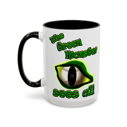 green monster - Accent Mug (white)