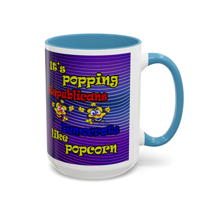popping like popcorn - Accent Mug (purple wave)