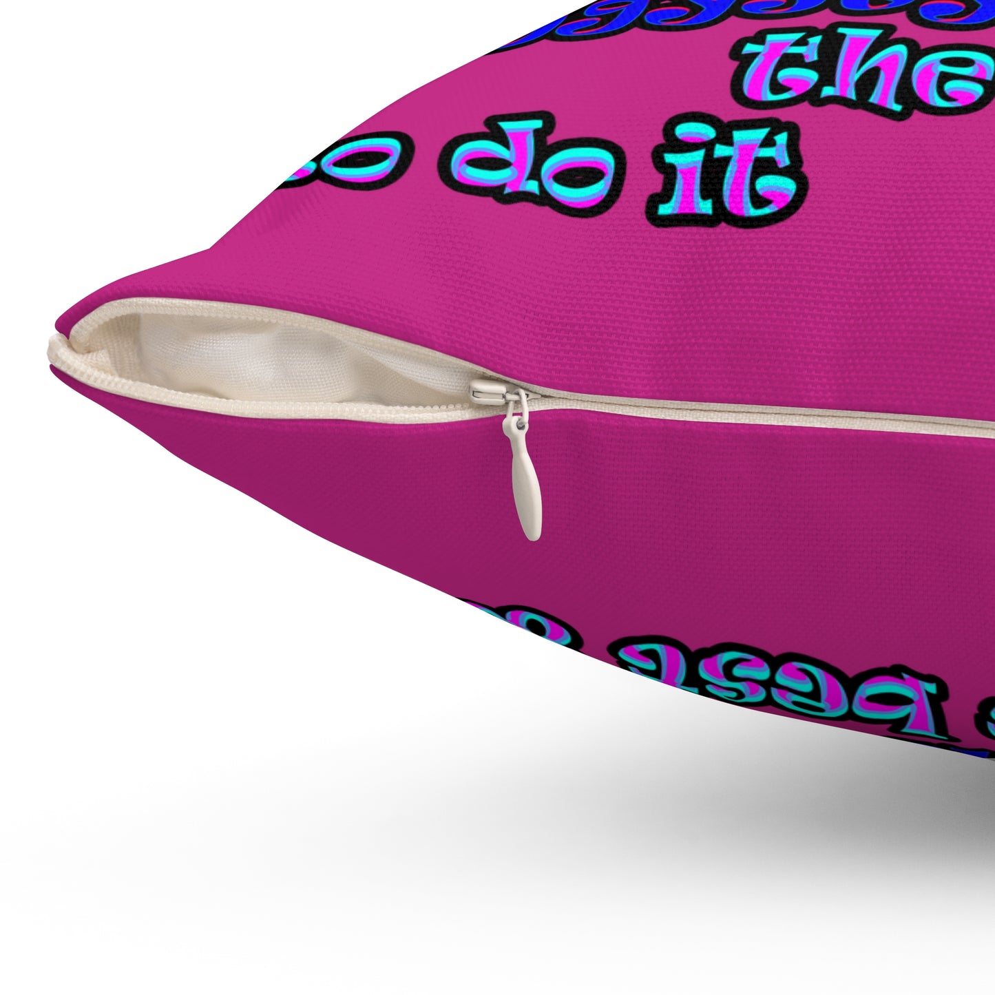doggystyle - Spun Polyester Square Pillow - (pink)