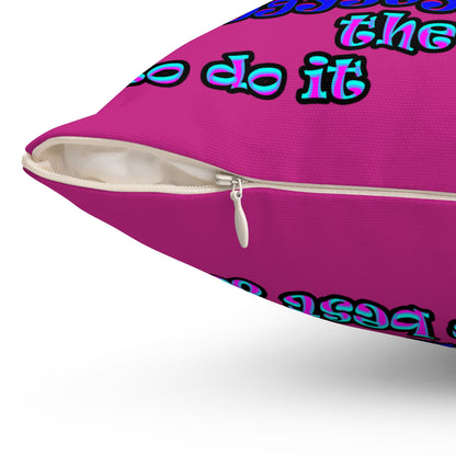 doggystyle - Spun Polyester Square Pillow - (pink)