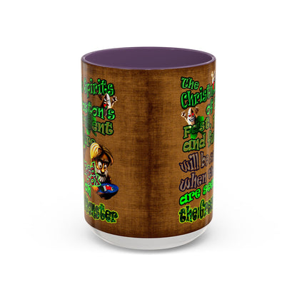 christmas spirits of boston - Accent Mug (brown papyrus)