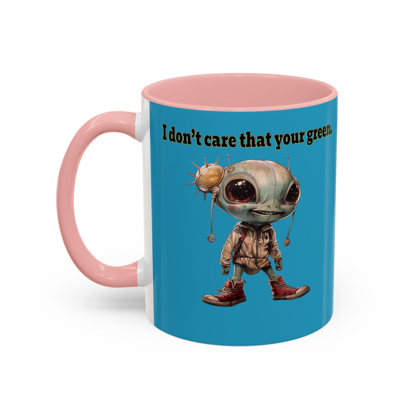 I don't care that your grey - Accent Mug (turquoise)