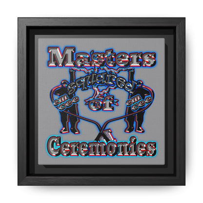 em cee squared - framed canvas art (grey)