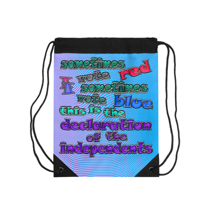 declaration of the independents - Drawstring Bag (light blue-purple wave)