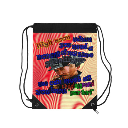 high noon - Drawstring Bag (yellow-orange wave)