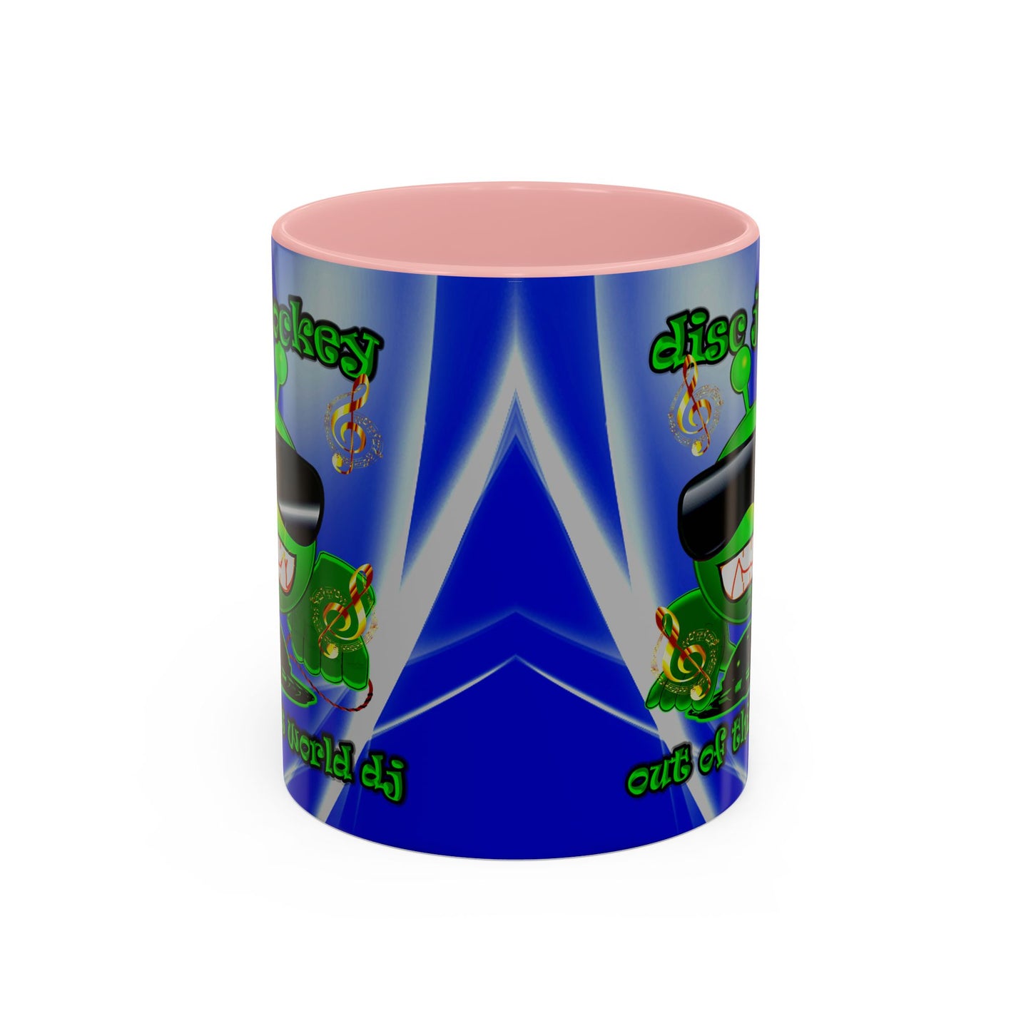 disc jockey - Accent Mug (blue-white wave)