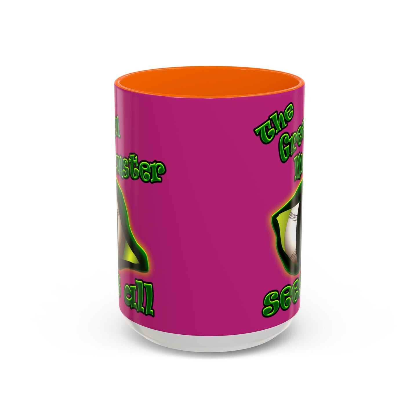 green monster - Accent Mug (pink)