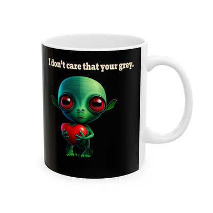 I don't care that your grey - White Mug (black)
