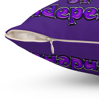 declaration of the independents - Spun Polyester Square Pillow - (purple)