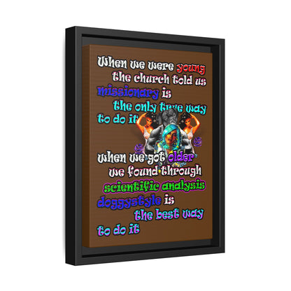 doggystyle - framed canvas art (brown)