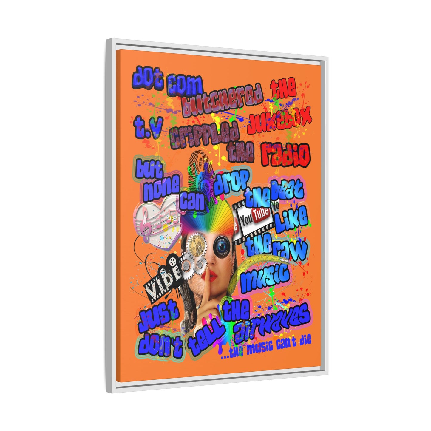 drop the beat - framed canvas art (crusta)