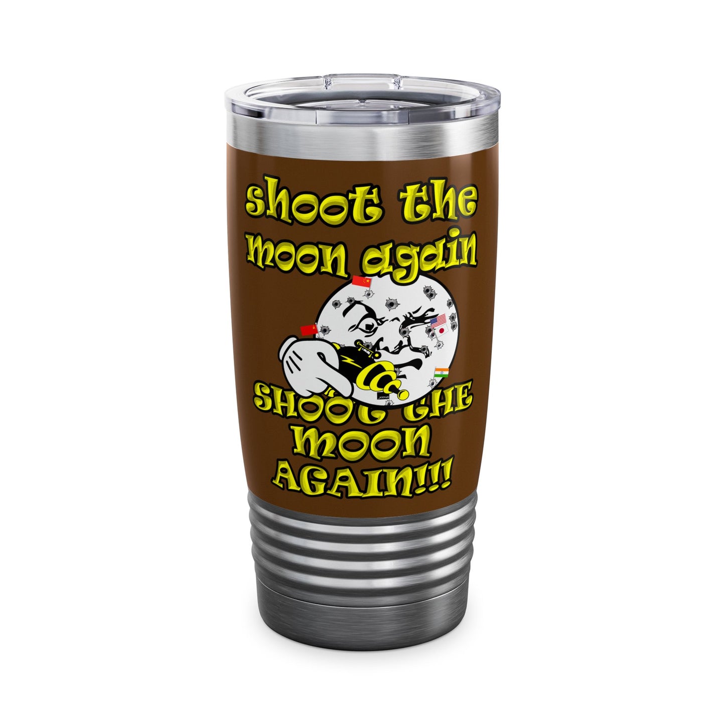 shoot the moon again - Ringneck Tumbler, 20oz (brown)