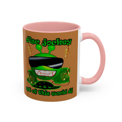 disc jockey - Accent Mug (light brown)