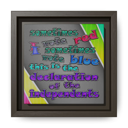 declaration of the independents - framed canvas art (rainbow split)