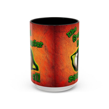 green monster - Accent Mug (burnt orange)