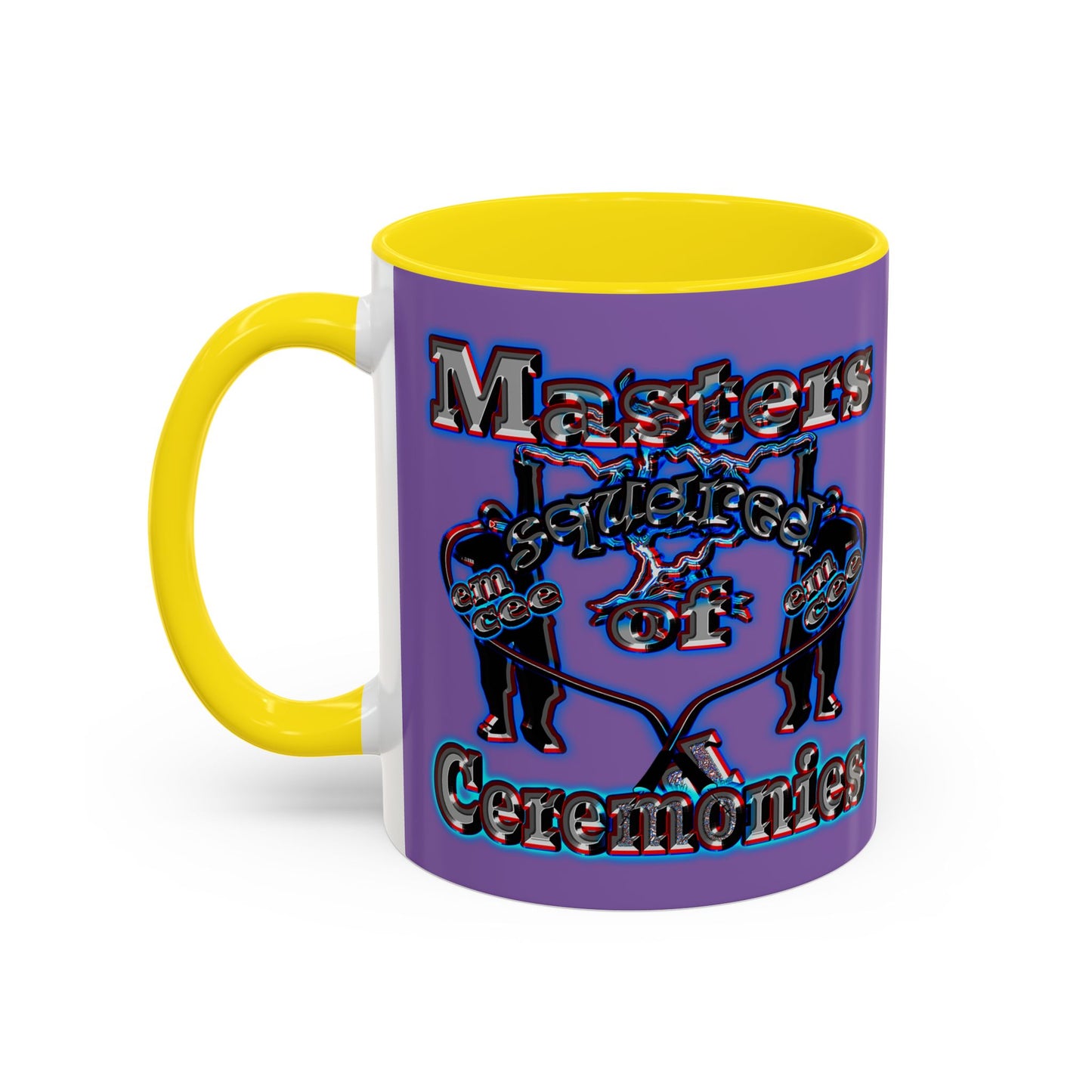 em cee squared - Accent Mug (light purple)