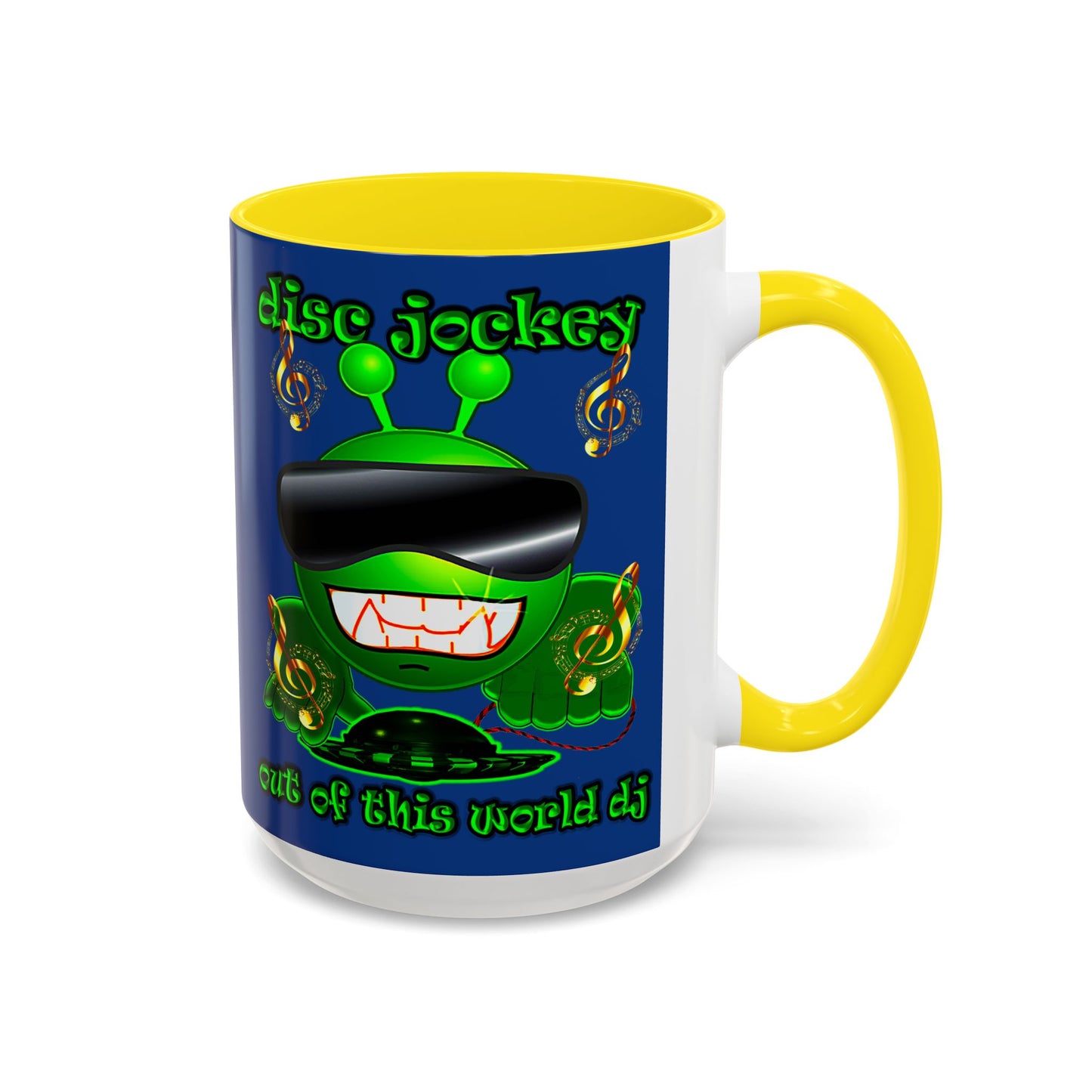 disc jockey - Accent Mug (dark blue)