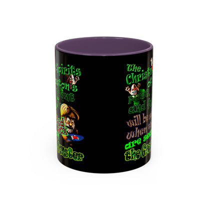 christmas spirits of boston - Accent Mug (black)