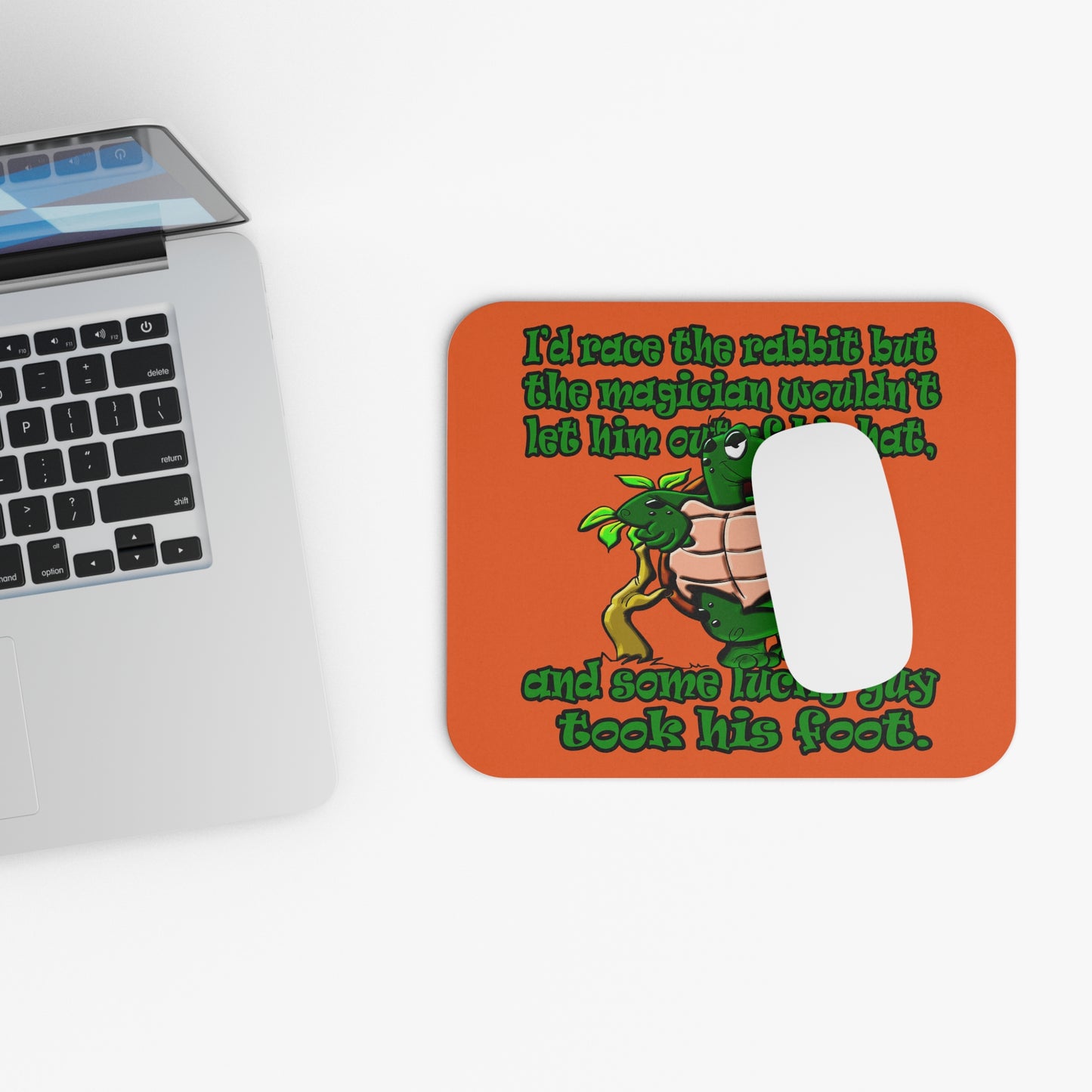 turtle race - Mouse Pad (Rectangle) (orange)