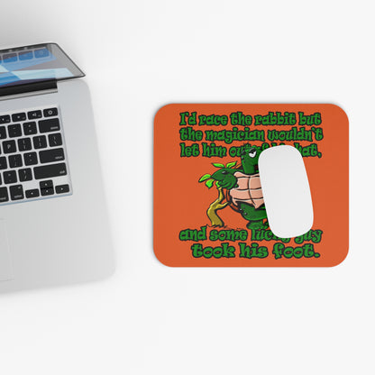 turtle race - Mouse Pad (Rectangle) (orange)