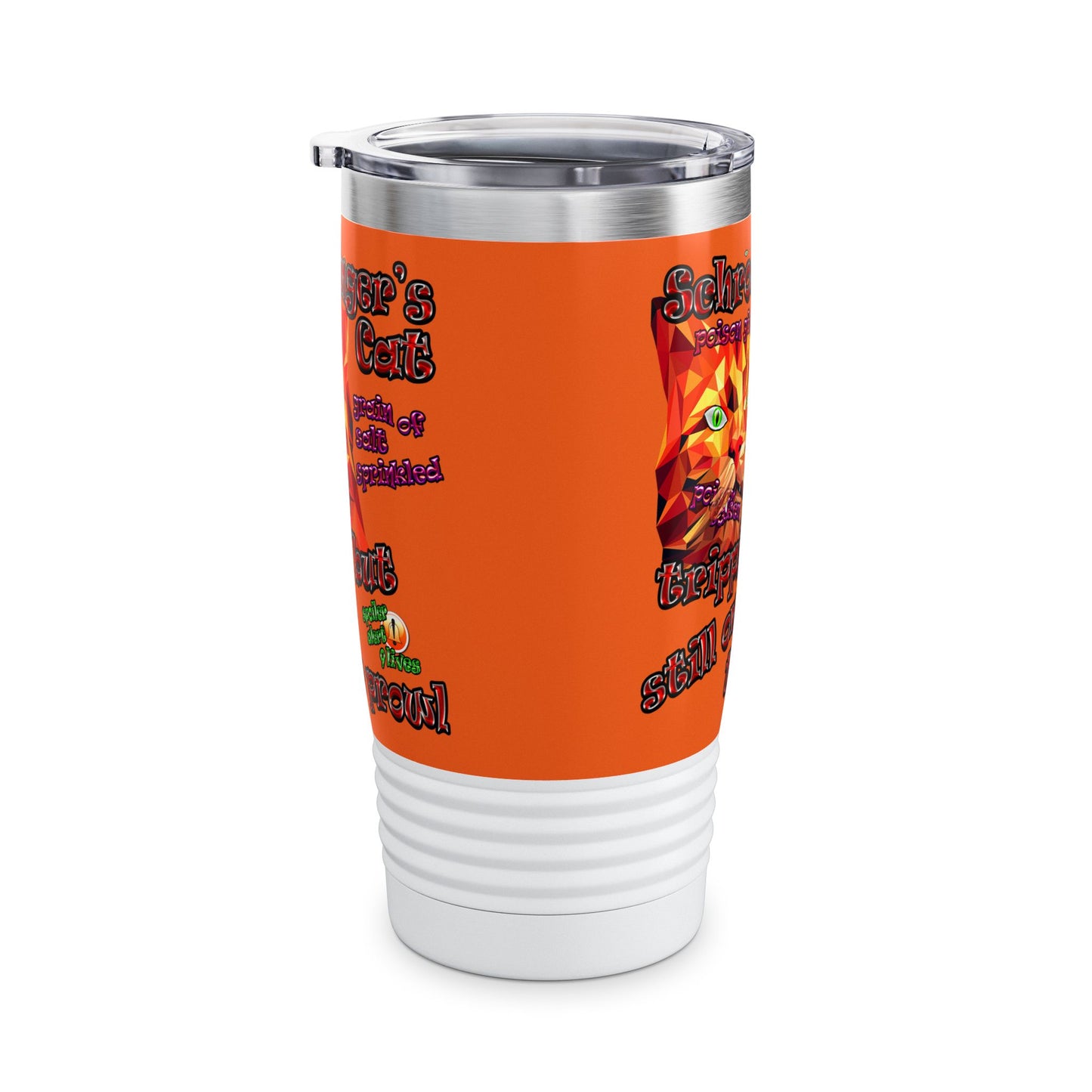 schrodinger's cat - Ringneck Tumbler, 20oz (orange)