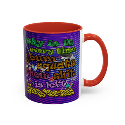 the bum's shit - Accent Mug (purple wave)