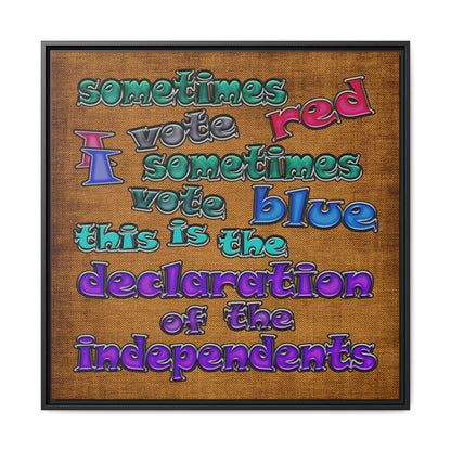 declaration of the independents - framed canvas art (brown papyrus)