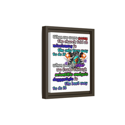 doggystyle - framed canvas art (white)