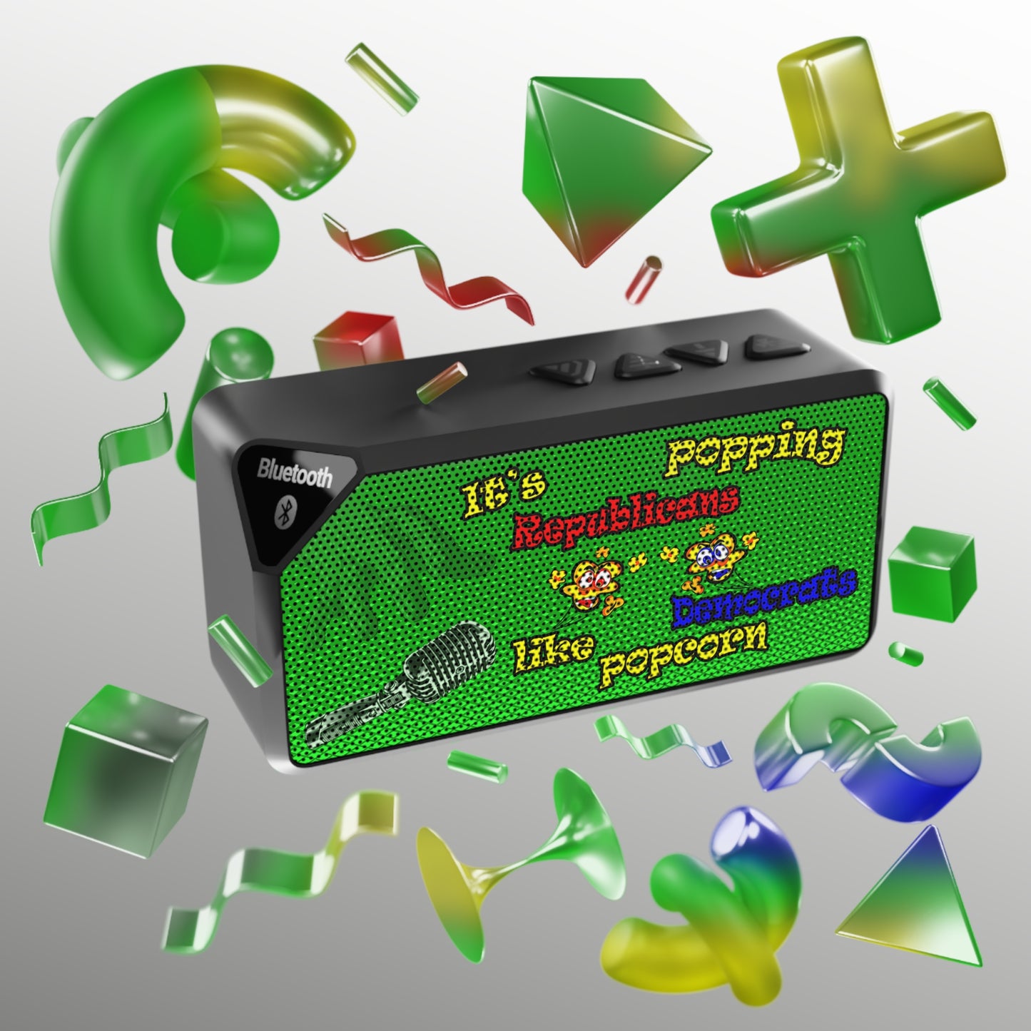 popping like popcorn - Jabba Bluetooth Speaker (logo green)