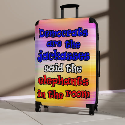 donkeys and elephants - Suitcase (color blur)