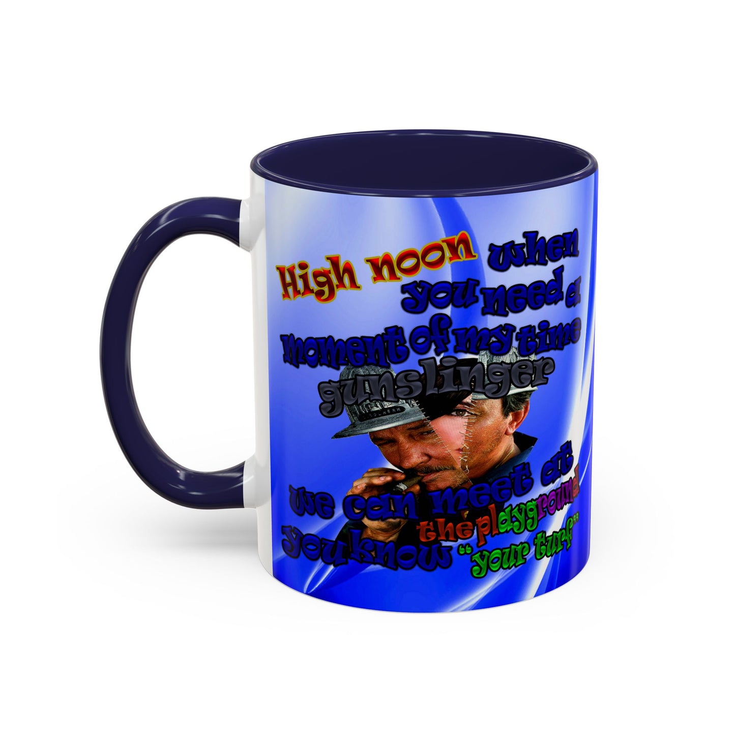 high noon - Accent Mug (blue-white wave)