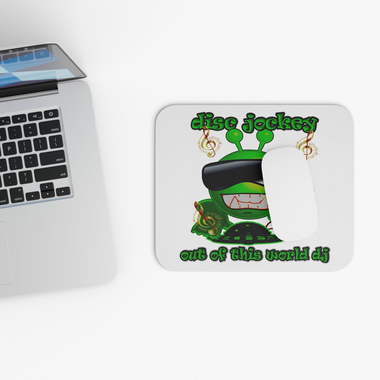 disc jockey - Mouse Pad (Rectangle) (white)
