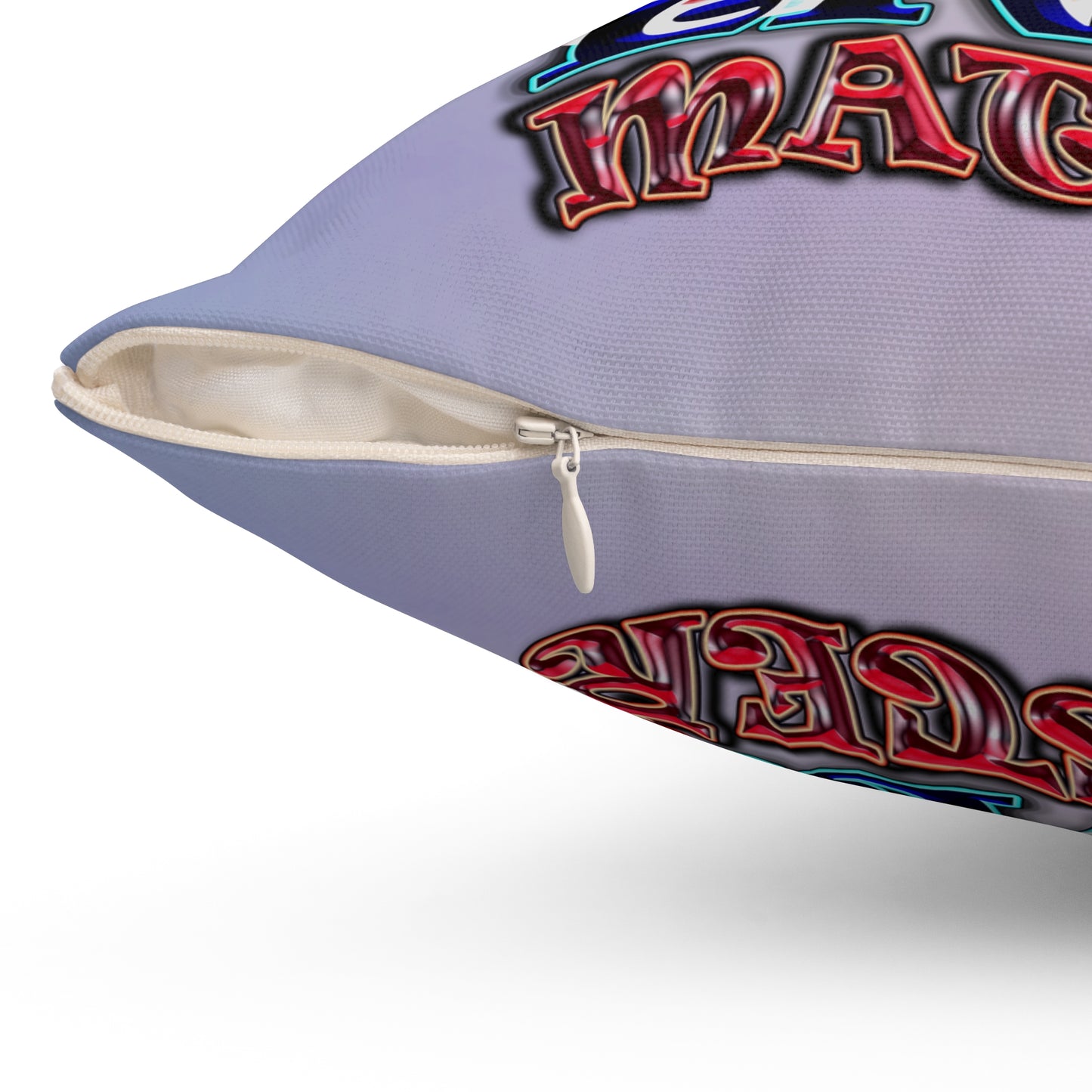 rw&b lives matter - Spun Polyester Square Pillow - (light blue-pink wave)
