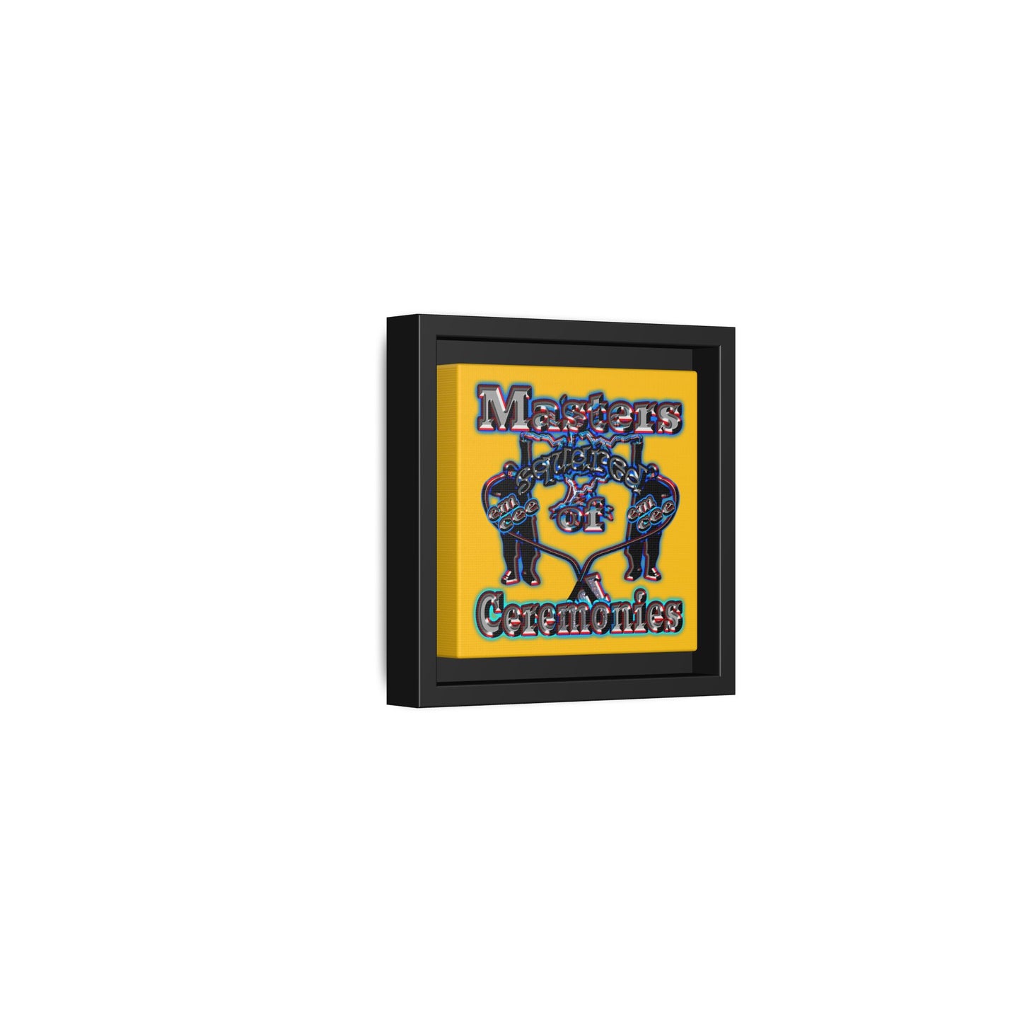 em cee squared - framed canvas art (yellow)