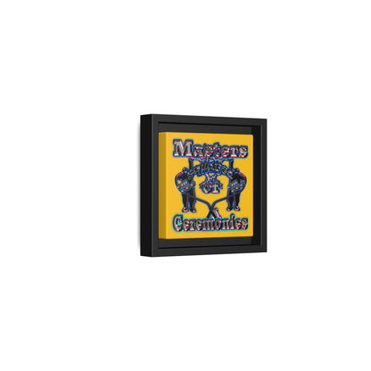 em cee squared - framed canvas art (yellow)
