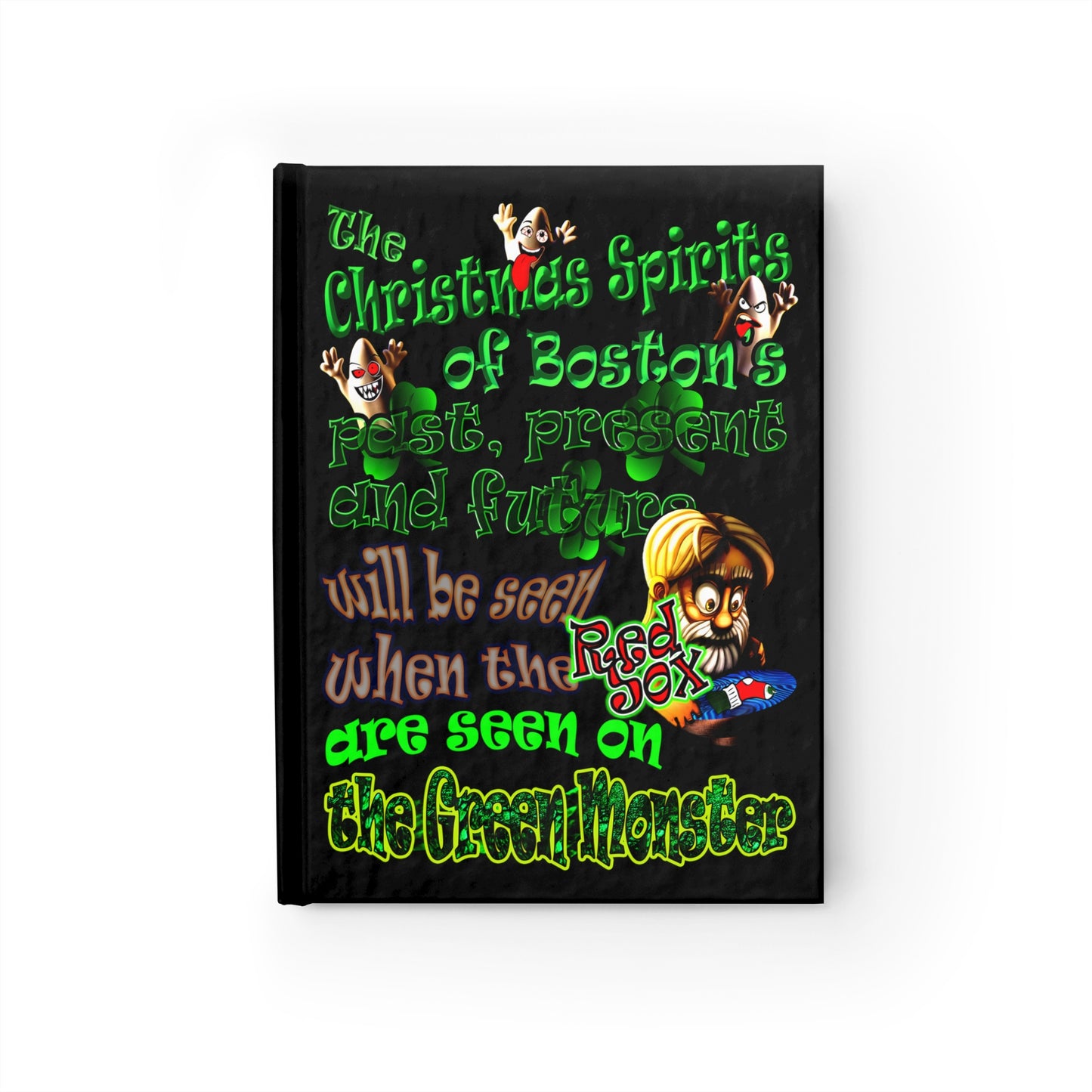 christmas spirits of boston - journal-lined (black)