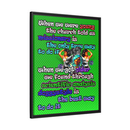 doggystyle - framed canvas art (logo green)