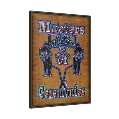 em cee squared - framed canvas art (brown papyrus)