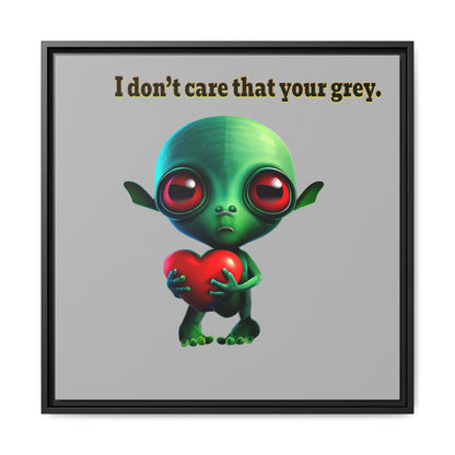 I don't care that your grey - framed canvas art (light grey)