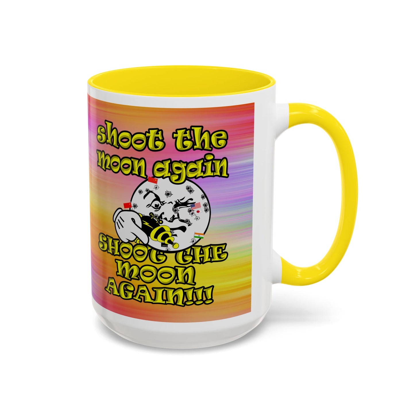 shoot the moon again - Accent Mug (color blur)