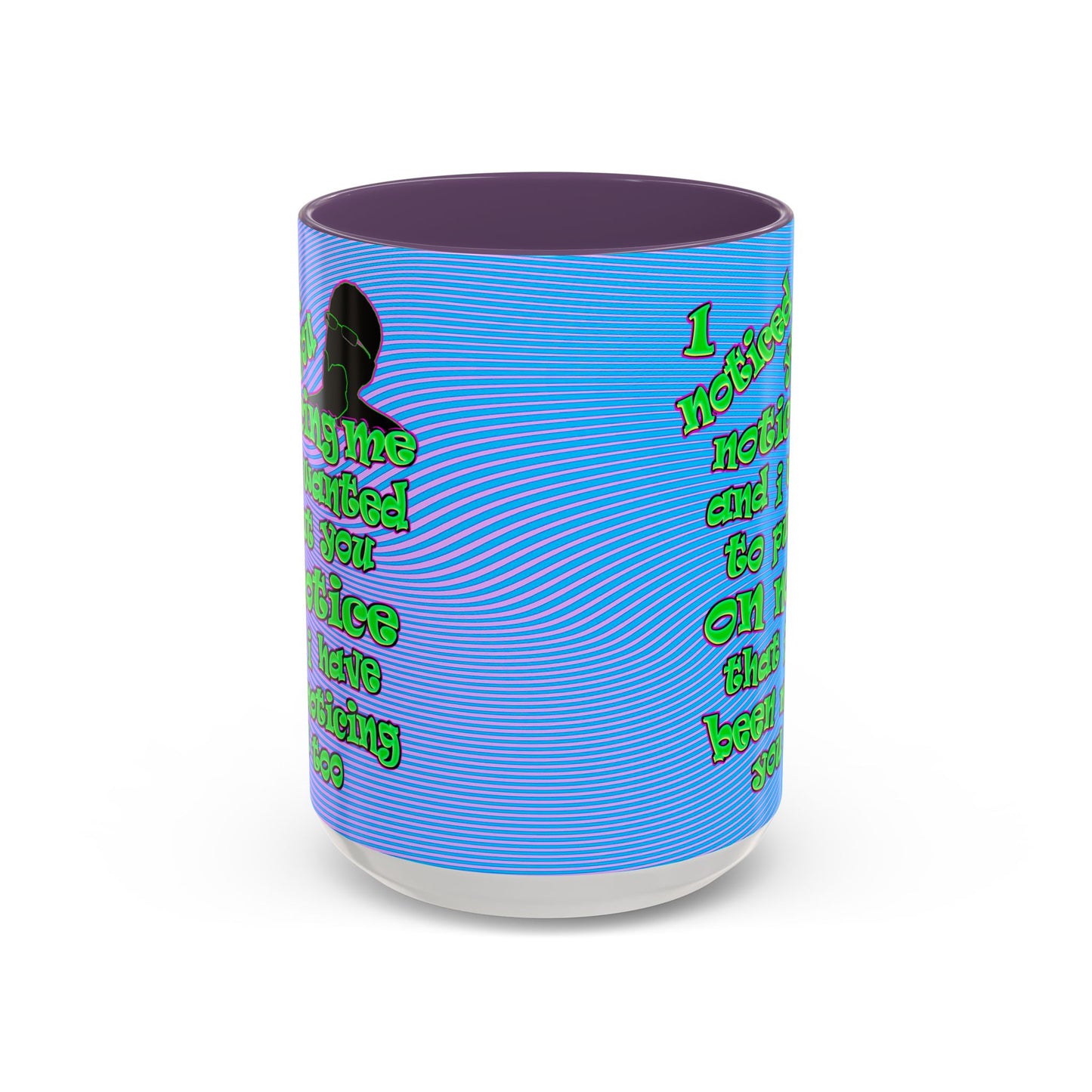 noticed you noticing - Accent Mug (light blue-purple wave)