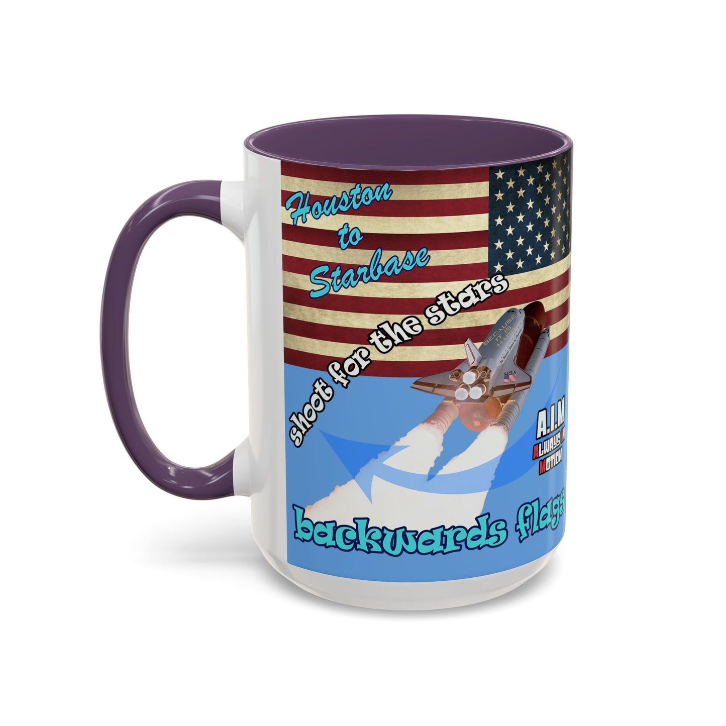 shoot for the stars - Accent Mug (light blue)