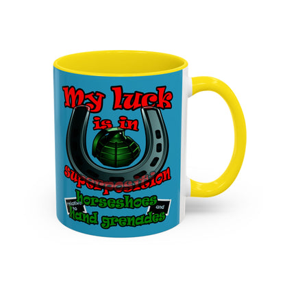 my luck - Accent Mug (turquoise)