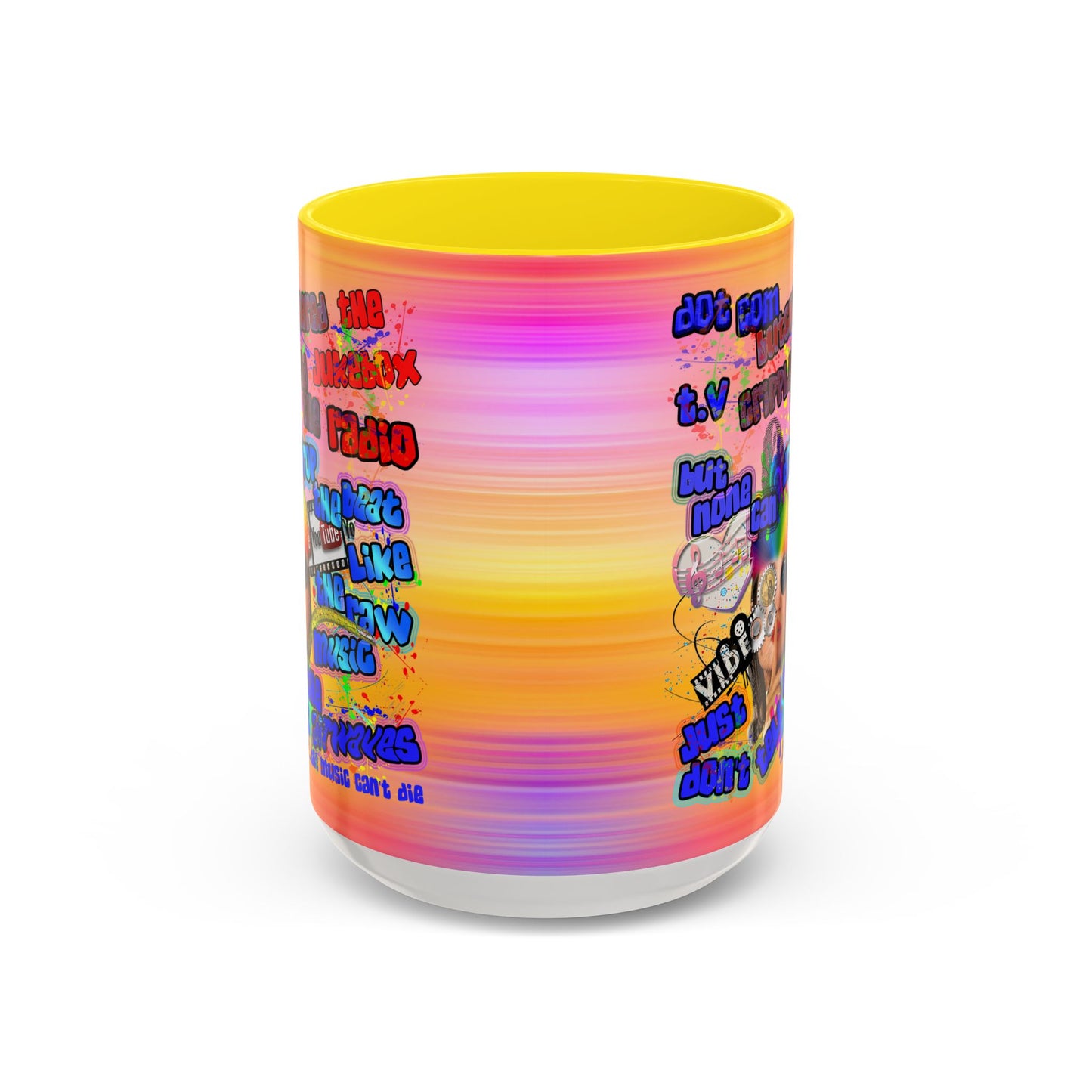 drop the beat - Accent Mug (color blur)