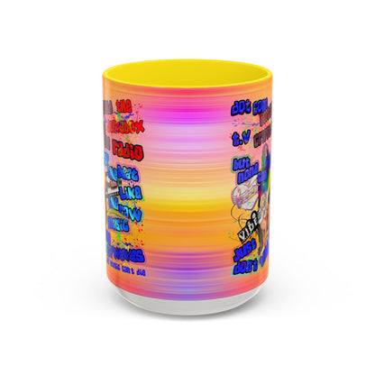 drop the beat - Accent Mug (color blur)