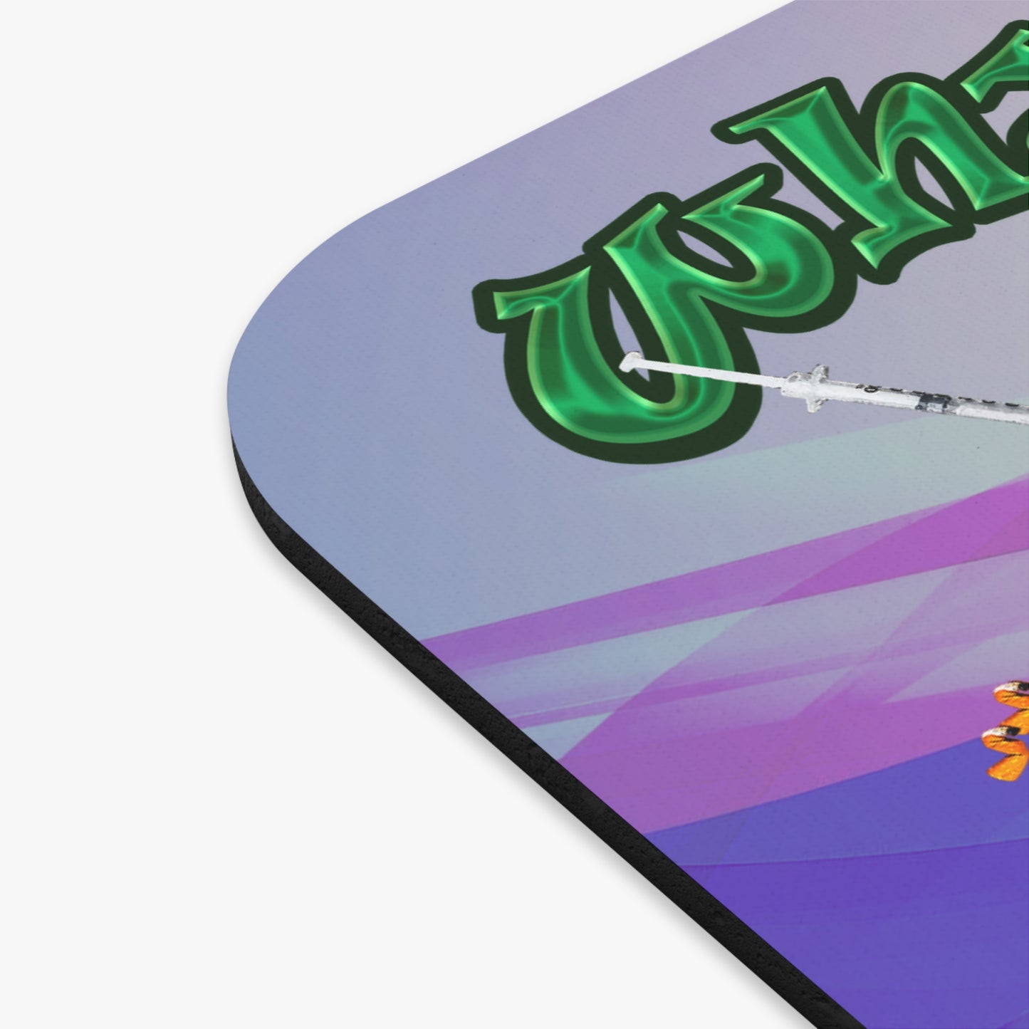 the bum's shit - Mouse Pad (Rectangle) (light blue-pink wave)