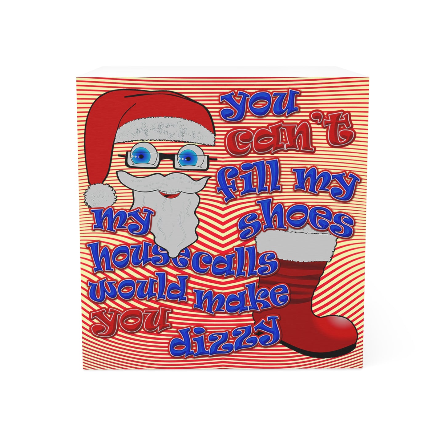 santa's shoes - note cube (yellow-orange wave)