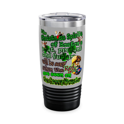 christmas spirits of boston - Ringneck Tumbler, 20oz (light grey)